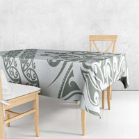 All White Maori Tribal Tattoo Personalised Tablecloth Moss Green Polynesian Style LT9 - Polynesian Pride