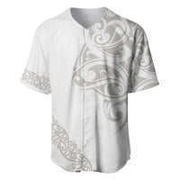 All White Maori Tribal Tattoo Personalised Baseball Jersey Stone Gray Polynesian Style LT9 Gray - Polynesian Pride