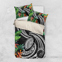 Polynesian Pacific Rugby Tribal Bedding Set Tropical Vibe LT9 US Twin 172cm x 218cm Black - Polynesian Pride