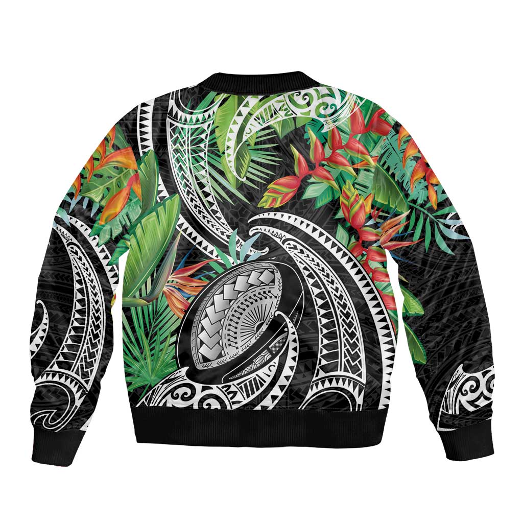 Polynesian Pacific Rugby Tribal Bomber Jacket Tropical Vibe LT9 - Polynesian Pride