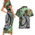 Polynesian Pacific Rugby Tribal Couples Matching Short Sleeve Bodycon Dress and Hawaiian Shirt Tropical Vibe