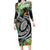 Polynesian Pacific Rugby Tribal Family Matching Long Sleeve Bodycon Dress and Hawaiian Shirt Tropical Vibe