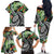 Polynesian Pacific Rugby Tribal Family Matching Off The Shoulder Long Sleeve Dress and Hawaiian Shirt Tropical Vibe