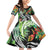 Polynesian Pacific Rugby Tribal Family Matching Off Shoulder Short Dress and Hawaiian Shirt Tropical Vibe