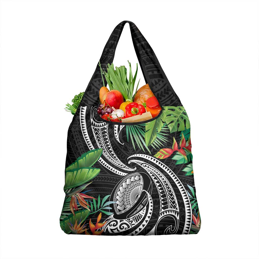 Polynesian Pacific Rugby Tribal Grocery Bag Tropical Vibe LT9 1-pack One Size Black - Polynesian Pride
