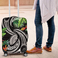 Polynesian Pacific Rugby Tribal Luggage Cover Tropical Vibe LT9 Black - Polynesian Pride