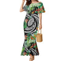 Polynesian Pacific Rugby Tribal Mermaid Dress Tropical Vibe LT9 Women Black - Polynesian Pride