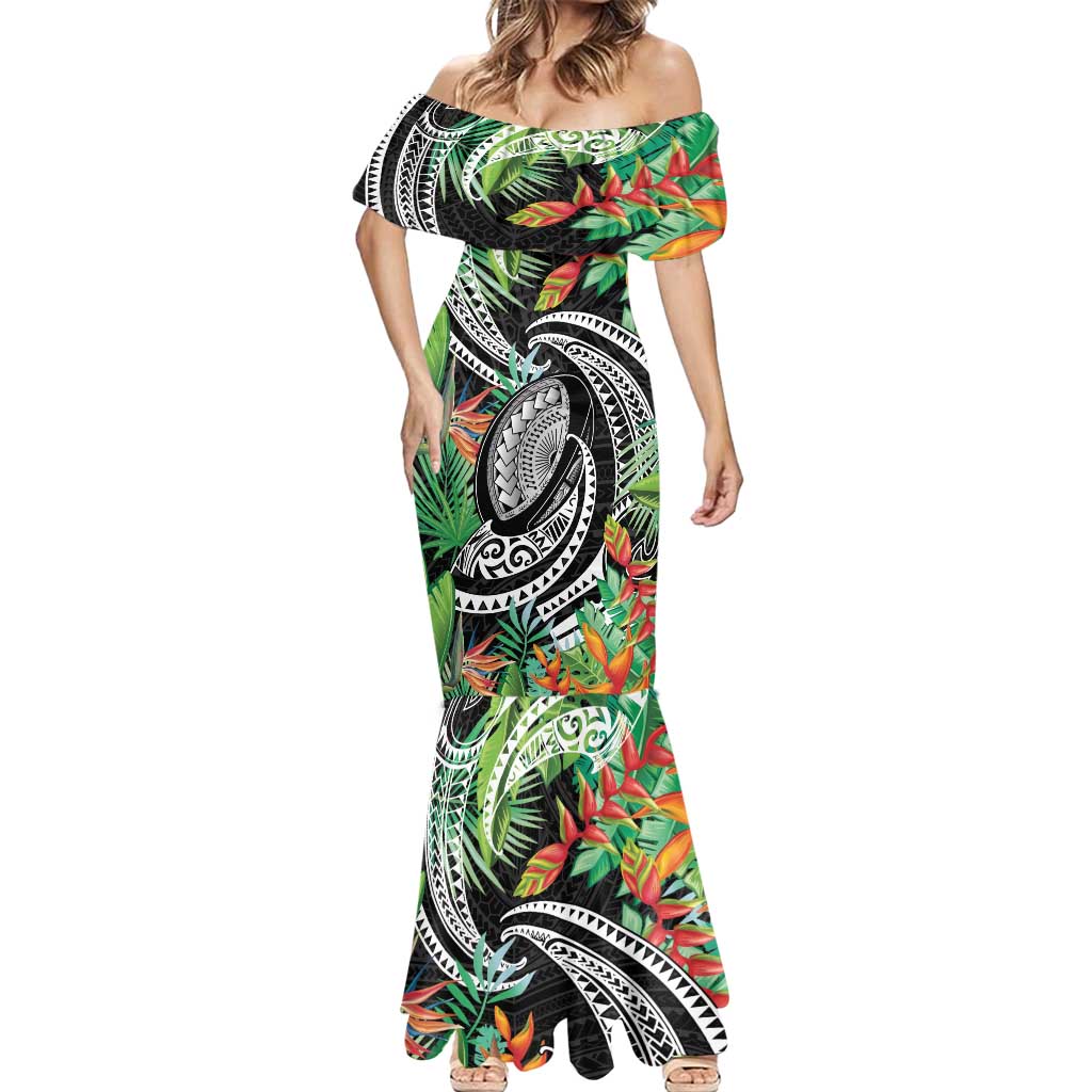 Polynesian Pacific Rugby Tribal Mermaid Dress Tropical Vibe LT9 - Polynesian Pride