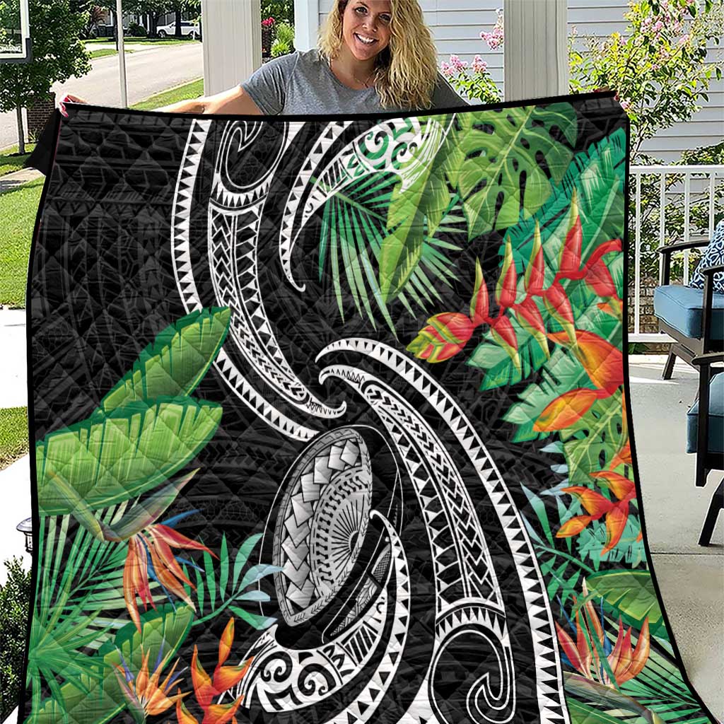 Polynesian Pacific Rugby Tribal Quilt Tropical Vibe