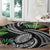 Polynesian Pacific Rugby Tribal Round Carpet Tropical Vibe