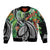 Polynesian Pacific Rugby Tribal Sleeve Zip Bomber Jacket Tropical Vibe