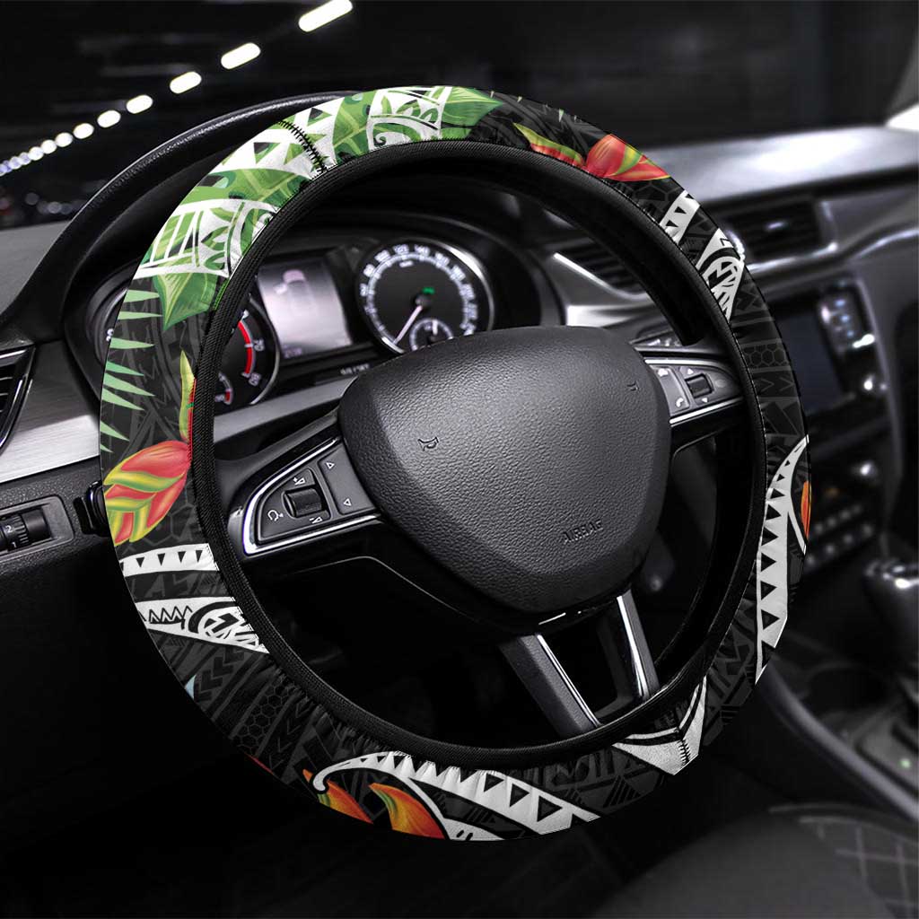 Polynesian Pacific Rugby Tribal Steering Wheel Cover Tropical Vibe