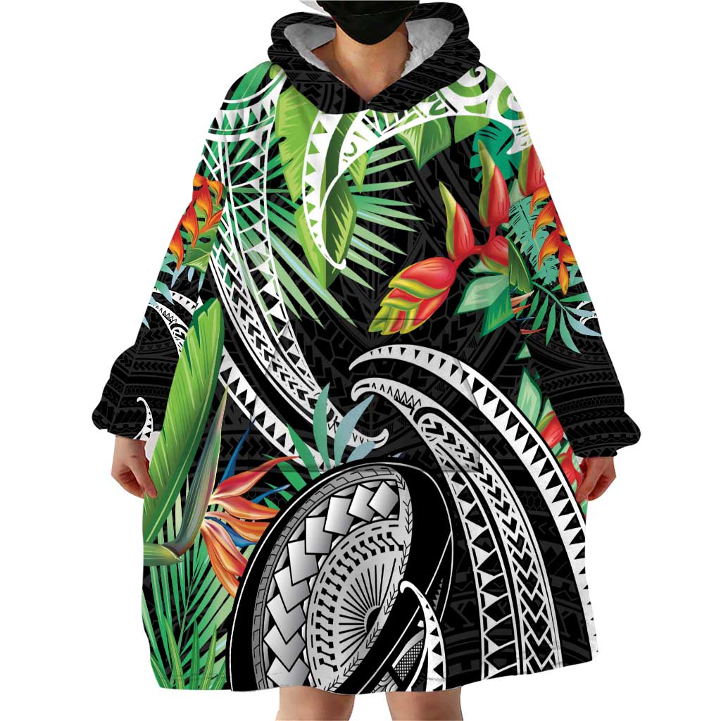Polynesian Pacific Rugby Tribal Wearable Blanket Hoodie Tropical Vibe LT9 - Polynesian Pride