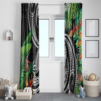 Polynesian Pacific Rugby Tribal Window Curtain Tropical Vibe LT9 - Polynesian Pride