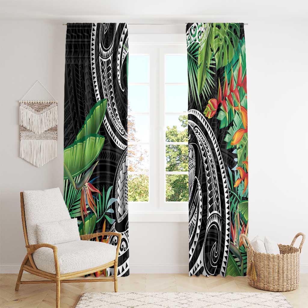Polynesian Pacific Rugby Tribal Window Curtain Tropical Vibe LT9 - Polynesian Pride