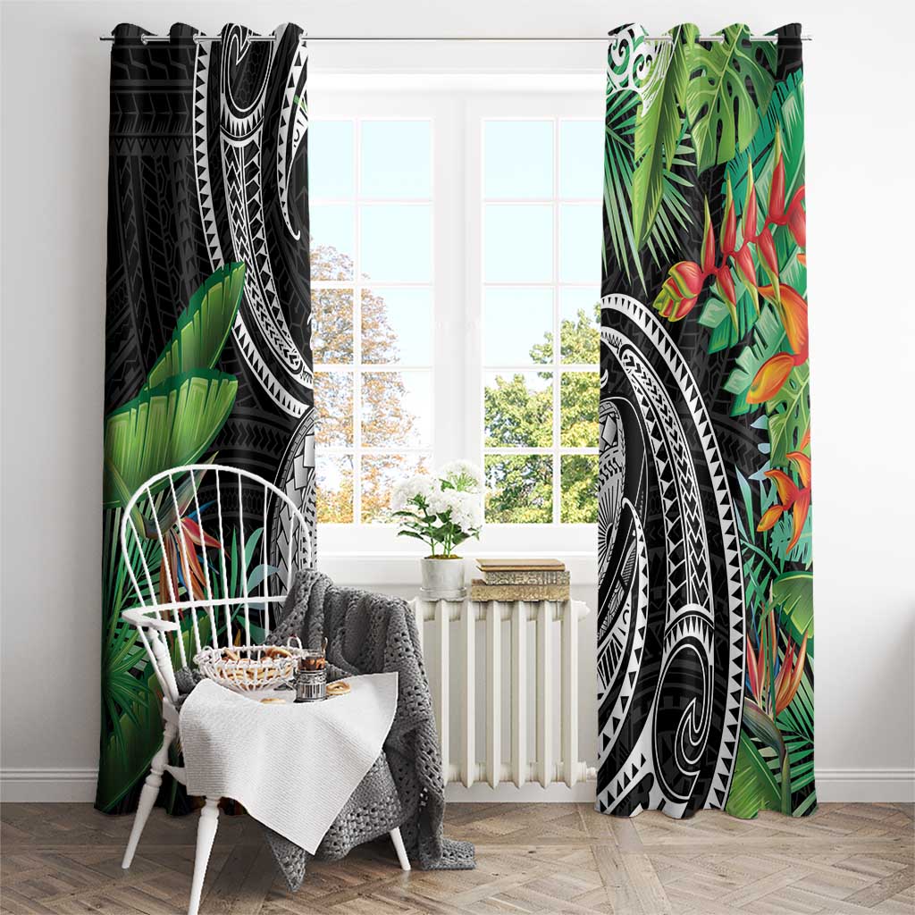 Polynesian Pacific Rugby Tribal Window Curtain Tropical Vibe LT9 - Polynesian Pride