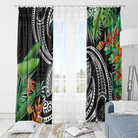 Polynesian Pacific Rugby Tribal Window Curtain Tropical Vibe LT9 - Polynesian Pride