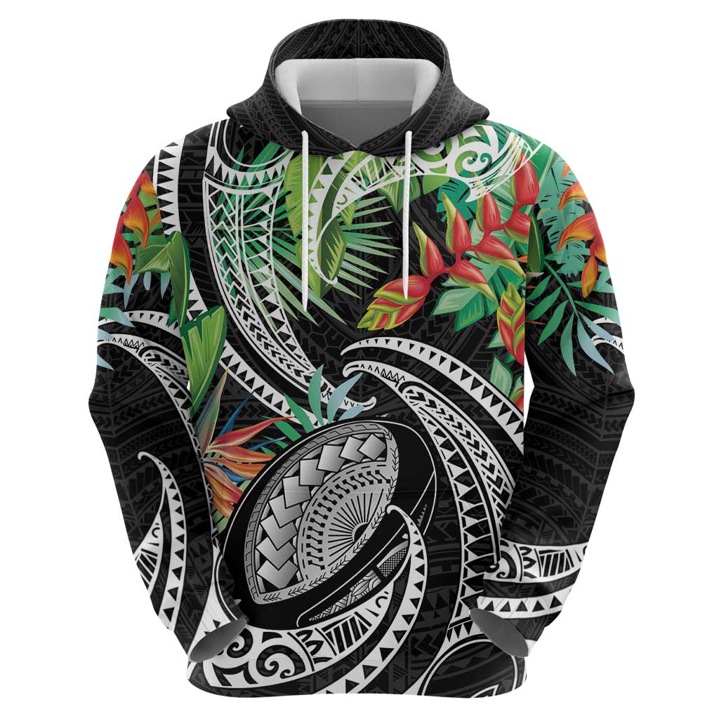 Polynesian Pacific Rugby Tribal Zip Hoodie Tropical Vibe LT9 - Polynesian Pride
