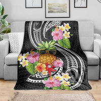 Hau'oli Makahiki Hou Blanket Aloha Pineapple Tropical Vibe LT9 - Polynesian Pride