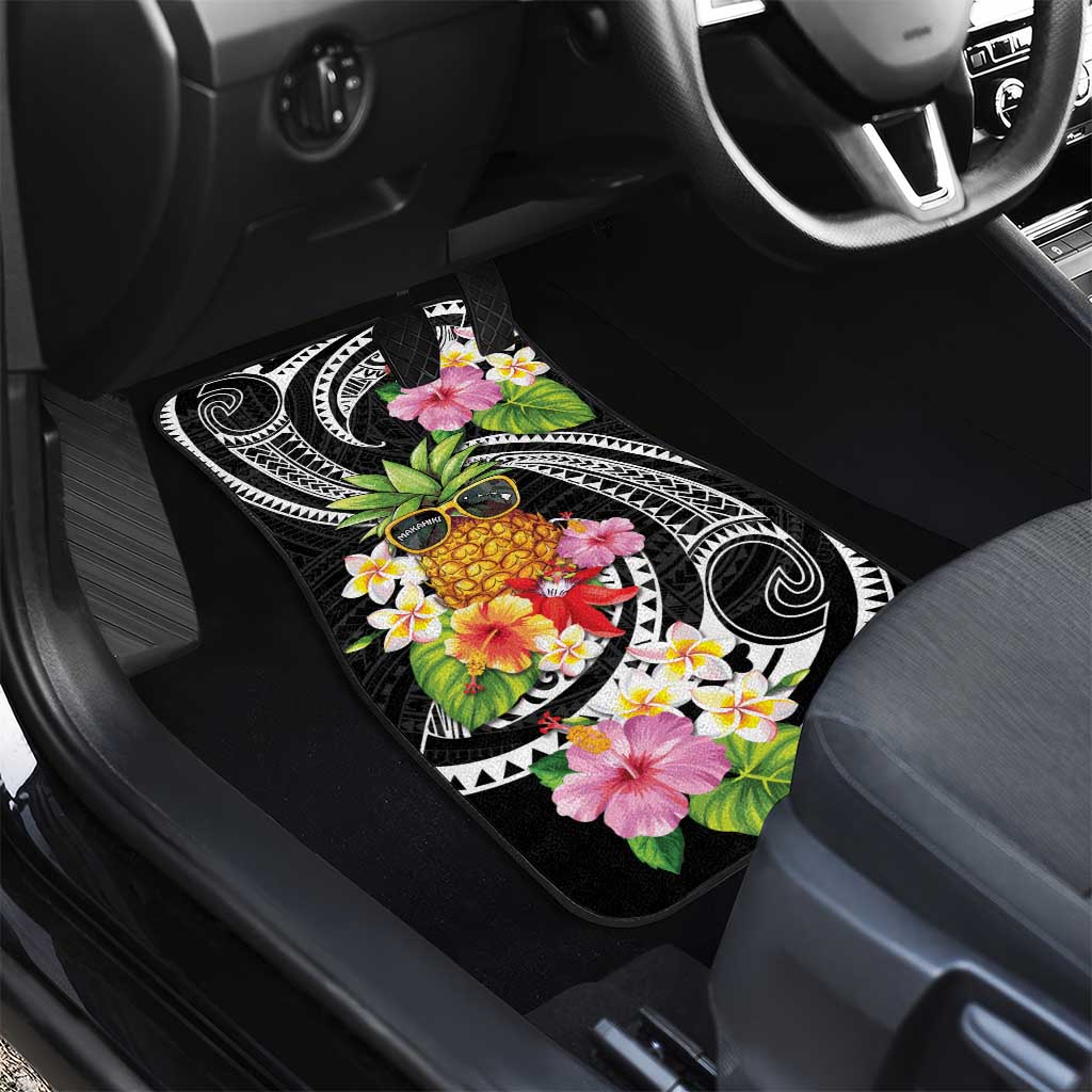 Hau'oli Makahiki Hou Car Mats Aloha Pineapple Tropical Vibe LT9 - Polynesian Pride