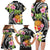 Hau'oli Makahiki Hou Family Matching Long Sleeve Bodycon Dress and Hawaiian Shirt Aloha Pineapple Tropical Vibe