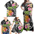 Hau'oli Makahiki Hou Family Matching Off Shoulder Maxi Dress and Hawaiian Shirt Aloha Pineapple Tropical Vibe