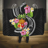 Hau'oli Makahiki Hou Hooded Blanket Aloha Pineapple Tropical Vibe LT9 - Polynesian Pride