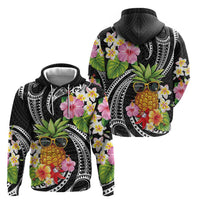 Hau'oli Makahiki Hou Hoodie Aloha Pineapple Tropical Vibe LT9 - Polynesian Pride