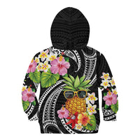 Hau'oli Makahiki Hou Kid Hoodie Aloha Pineapple Tropical Vibe LT9 - Polynesian Pride