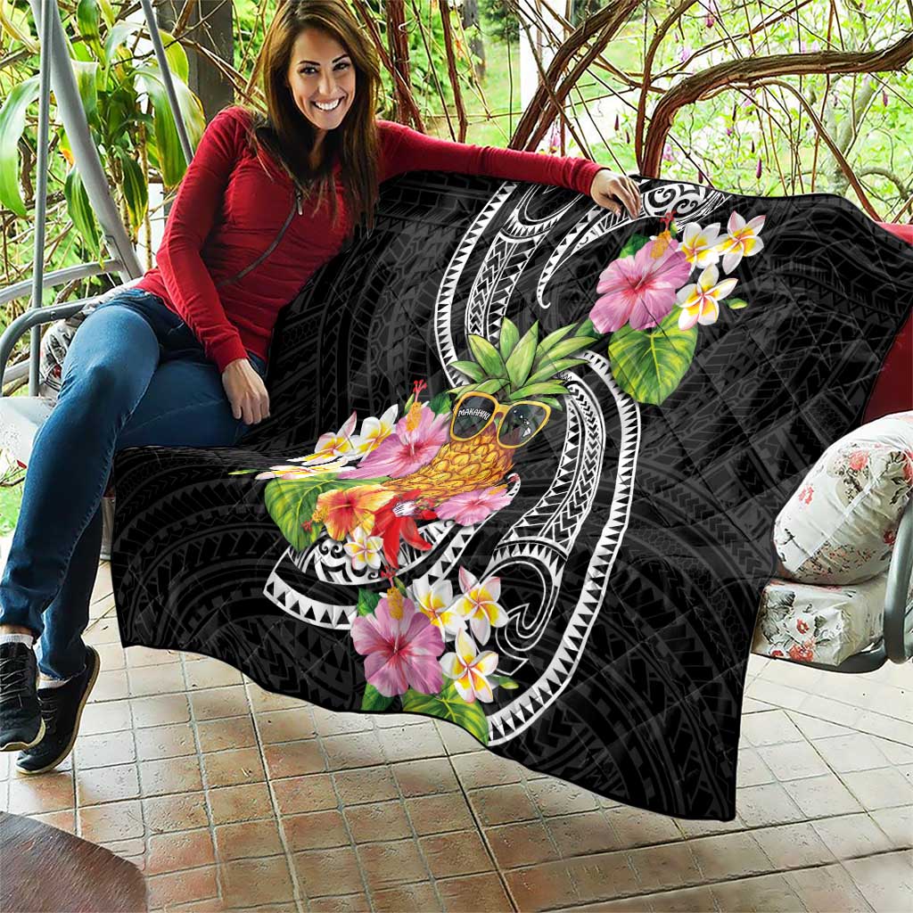 Hau'oli Makahiki Hou Quilt Aloha Pineapple Tropical Vibe LT9 - Polynesian Pride