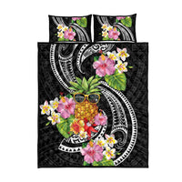 Hau'oli Makahiki Hou Quilt Bed Set Aloha Pineapple Tropical Vibe LT9 - Polynesian Pride