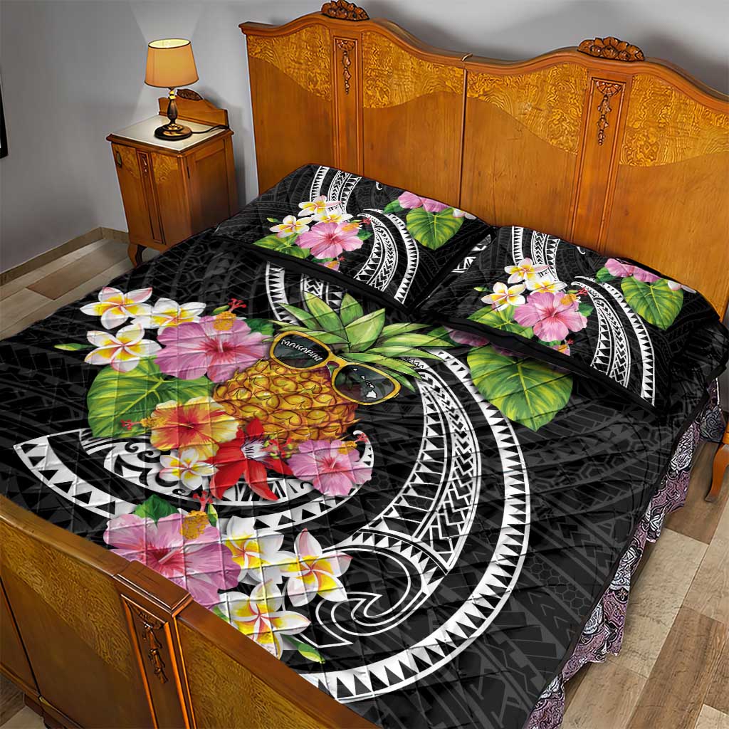 Hau'oli Makahiki Hou Quilt Bed Set Aloha Pineapple Tropical Vibe LT9 - Polynesian Pride