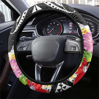 Hau'oli Makahiki Hou Steering Wheel Cover Aloha Pineapple Tropical Vibe LT9 - Polynesian Pride