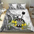 Personalised New Zealand Darts Bedding Set Kowhai Floral with Maori Tattoo