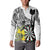 Personalised New Zealand Darts Button Sweatshirt Kowhai Floral with Maori Tattoo