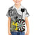 Personalised New Zealand Darts Kid Hawaiian Shirt Kowhai Floral with Maori Tattoo