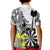 Personalised New Zealand Darts Kid Polo Shirt Kowhai Floral with Maori Tattoo