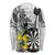 Personalised New Zealand Darts Long Sleeve Shirt Kowhai Floral with Maori Tattoo