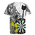 Personalised New Zealand Darts Rugby Jersey Kowhai Floral with Maori Tattoo