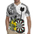 Personalised New Zealand Darts Rugby Jersey Kowhai Floral with Maori Tattoo