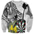 Personalised New Zealand Darts Sweatshirt Kowhai Floral with Maori Tattoo