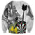 Personalised New Zealand Darts Sweatshirt Kowhai Floral with Maori Tattoo