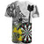 Personalised New Zealand Darts T Shirt Kowhai Floral with Maori Tattoo