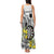 Personalised New Zealand Darts Tank Maxi Dress Kowhai Floral with Maori Tattoo