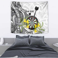 Personalised New Zealand Darts Tapestry Kowhai Floral with Maori Tattoo LT9 - Polynesian Pride
