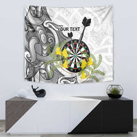 Personalised New Zealand Darts Tapestry Kowhai Floral with Maori Tattoo LT9 - Polynesian Pride