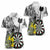 Personalised New Zealand Darts Women Polo Shirt Kowhai Floral with Maori Tattoo