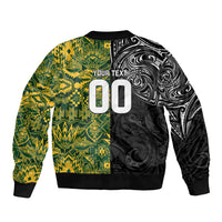 Custom New Zealand vs South Africa Bomber Jacket Rugby Rivalry Two Nations One Battle LT9 - Polynesian Pride