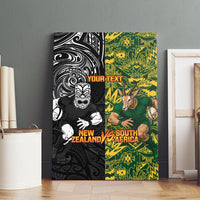 Custom New Zealand vs South Africa Canvas Wall Art Rugby Rivalry Two Nations One Battle LT9 - Polynesian Pride