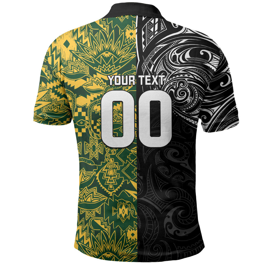Custom New Zealand vs South Africa Polo Shirt Rugby Rivalry Two Nations One Battle LT9 - Polynesian Pride